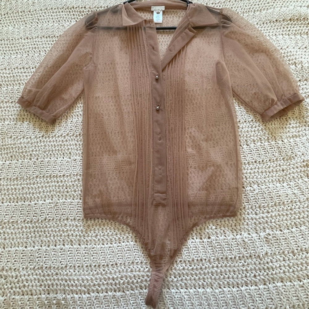 Mauve/Dusty Pink Fleur Du Mal Bodysuit Blouse